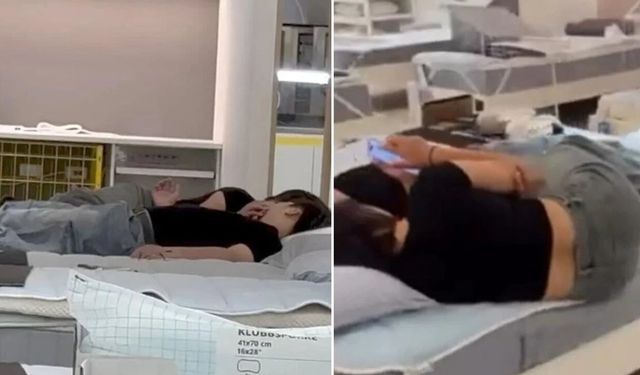 Mobilya Mağazasında Tepki Çeken Görüntüler! Müşteriler Şaşkınlığını Gizleyemedi