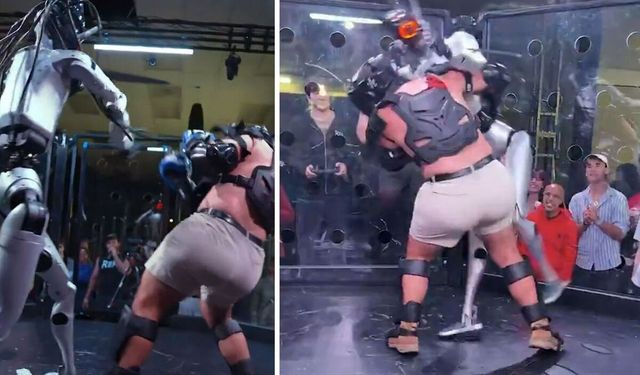 İnsan ve robot boks maçını kim kazandı?