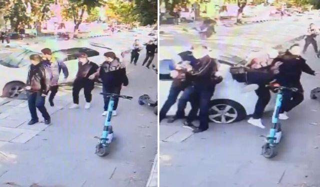 Üsküdar'da Otomobil Öğrencilere Çarptı