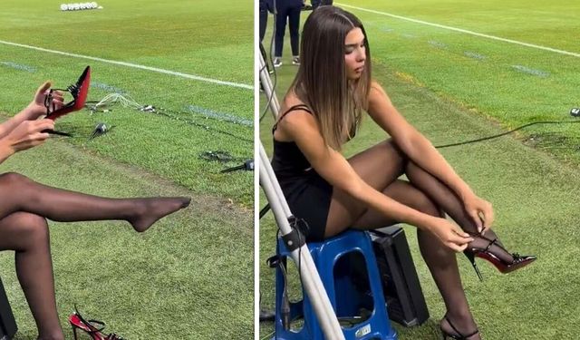 Arnavut spikerin saha kenarı hazırlığı gündem oldu