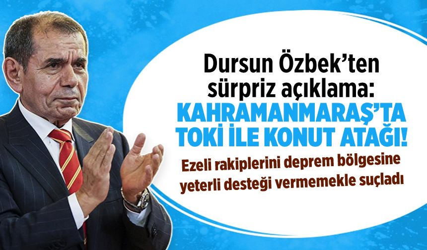 Dursun Özbek'ten Sürpriz Açıklama: Kahramanmaraş'ta TOKİ İle Konut Atağı!