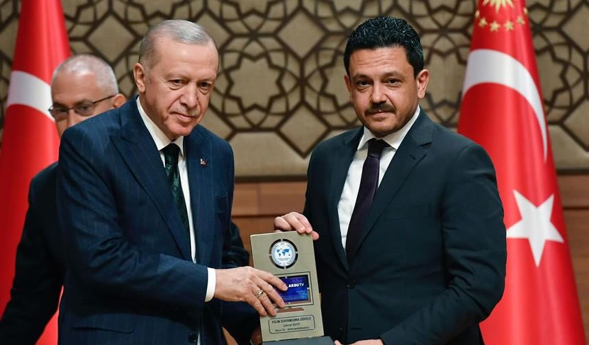 Cumhurbaşkanı Erdoğan'dan Aksu TV'ye ödül