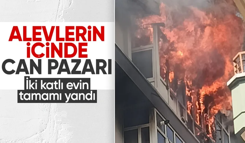 Ankara'da alevler evi yuttu: Mahsur kalanlar kurtarıldı!
