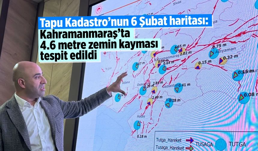 6 Şubat depreminin şok verici haritası: Kahramanmaraş'ta 4.6 metre zemin kayması belgelendi