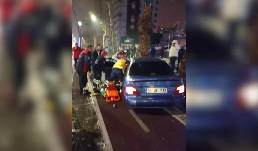 Kahramanmaraş'ta kontrolden çıkan araç kaldırıma daldı!