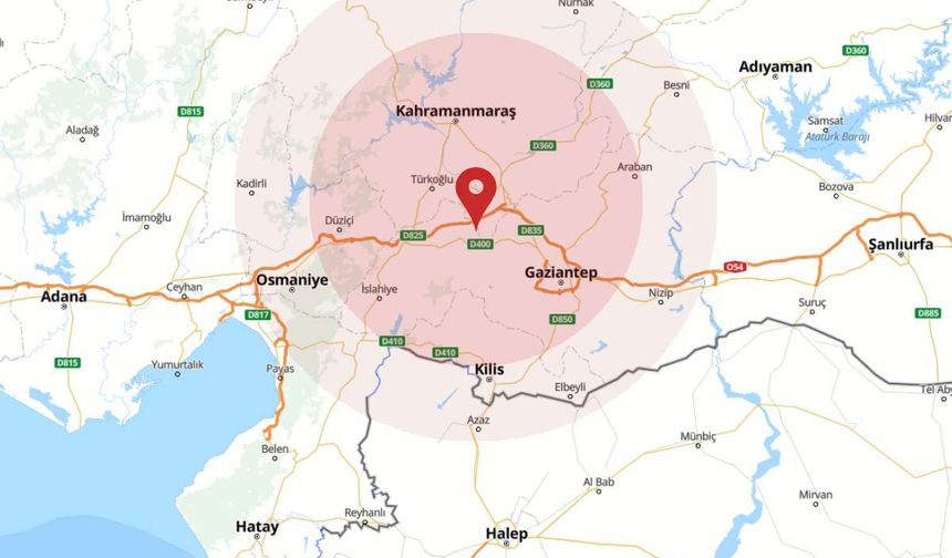 Kahramanmaraş’ta Sabah Depremi! 5.4 Km Derinlikte Şiddetli Sarsıntı