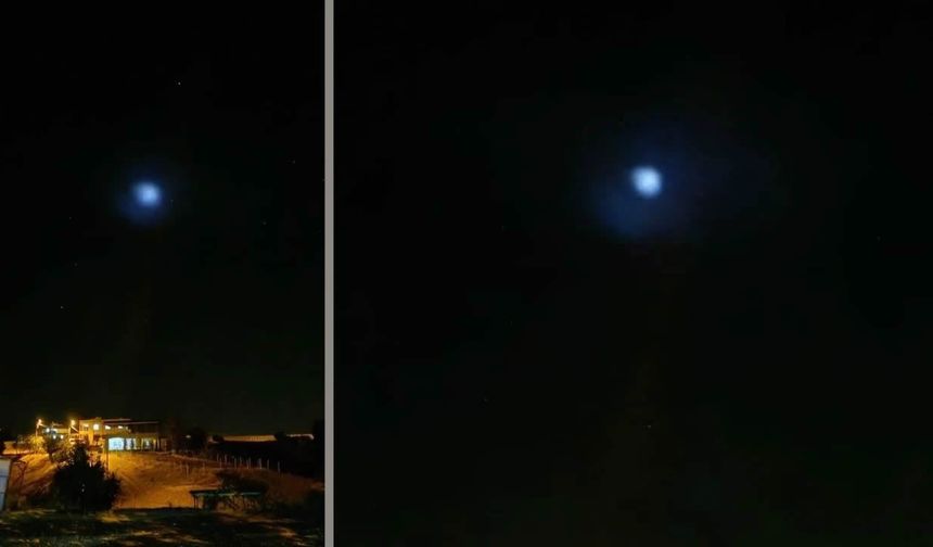 Kahramanmaraş'ta panik anları! Gökyüzünde esrarengiz cisim: Genişleyip ve yok oluyor!