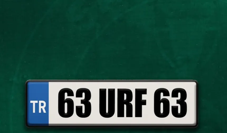 63 URF 63” Plakası Rekor Fiyatla Satıldı: 19 Milyon 763 Bin TL’lik Destek Şanlıurfaspor’a