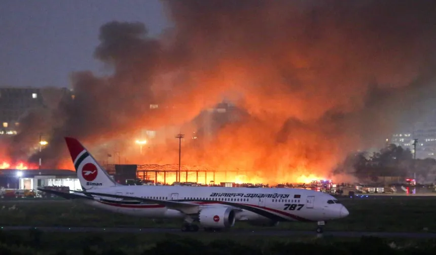Havalimanında alarm: Yangın nedeniyle seferler durdu