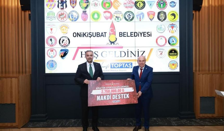 Onikişubat’ta Amatör Spora Dev Destek: 54 Takıma 2 Milyon 750 Bin TL
