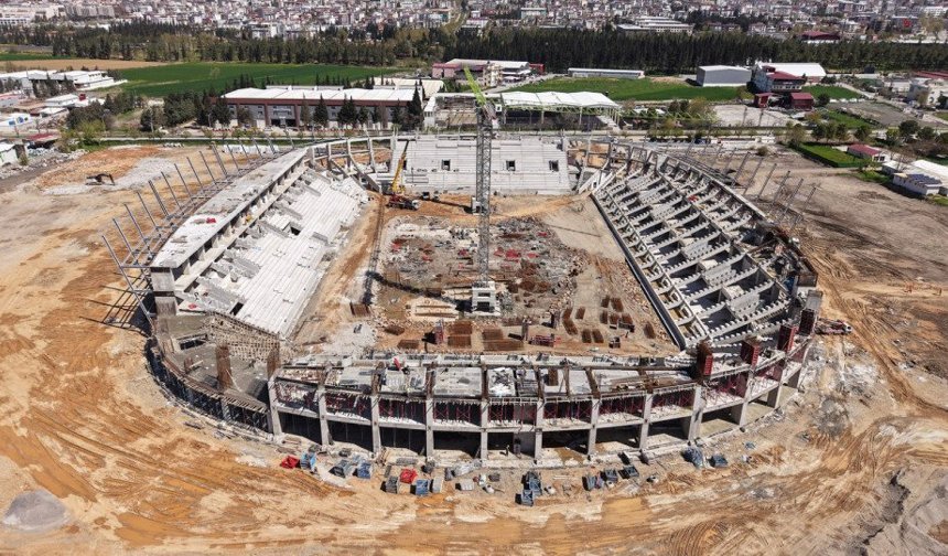 Kahramanmaraş Yeni Stadyum İnşaatında Son Durum: Tribünler Yükseliyor