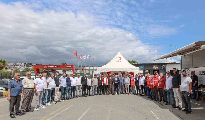 Samsun'da Şoför Esnafından Anlamlı Kan Bağışı Kampanyası