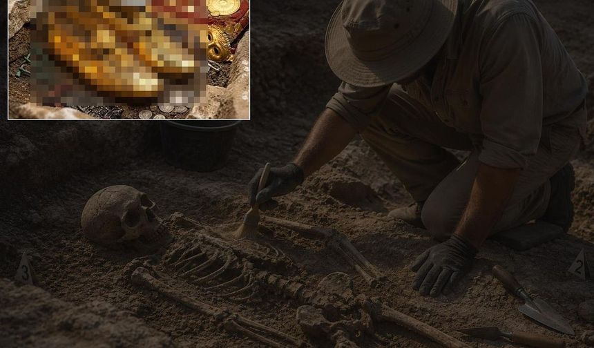 1500 Yıllık Mezardan Altın Kaplama Ayakkabılar Çıktı