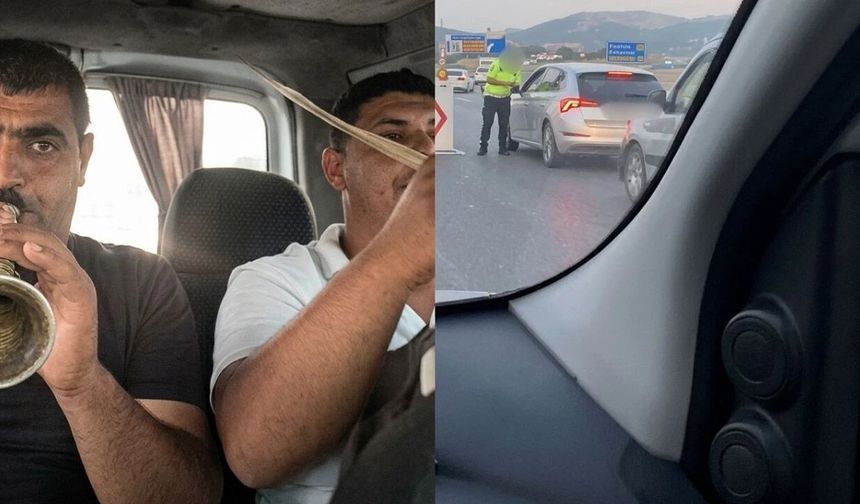 Kahramanmaraş’ta trafik uygulamasında davul zurna ekibinden polislere sürpriz