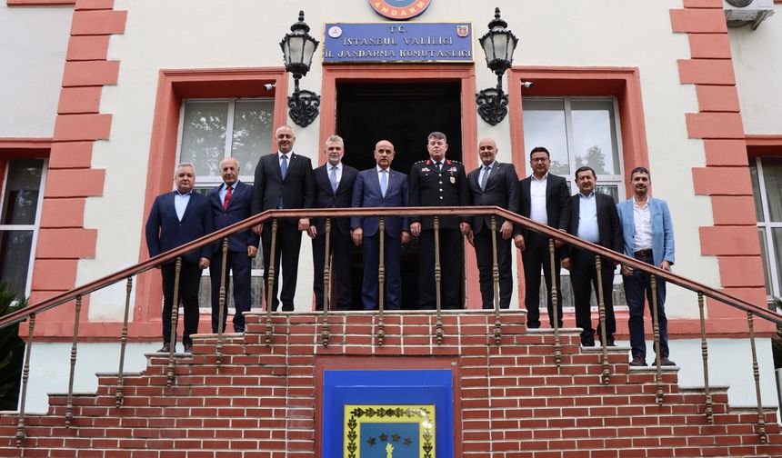 Kahramanmaraş heyetinden İstanbul İl Jandarma Komutanı Tataroğlu'na ziyaret