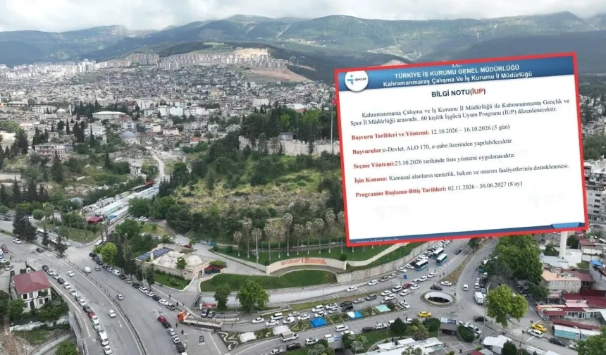 Kahramanmaraş’ta İş Arayanlara Müjde: 60 Kişilik İŞKUR Alımı Başladı! (Son 5 Gün)