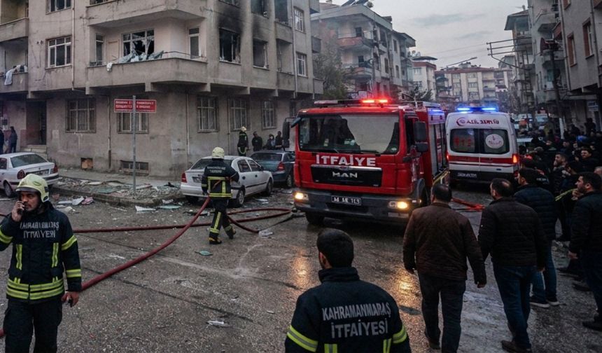 Kahramanmaraş'ta yemek pişirdiği sırada mutfak tüpü patladı