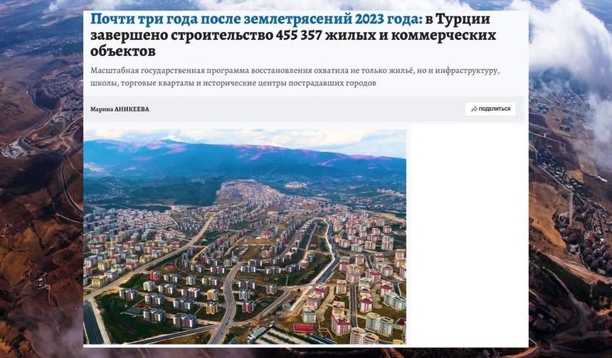 Ruslar bile inanamadı! Deprem bölgesi Kahramanmaraş'taki inşaat hızı gündem oldu