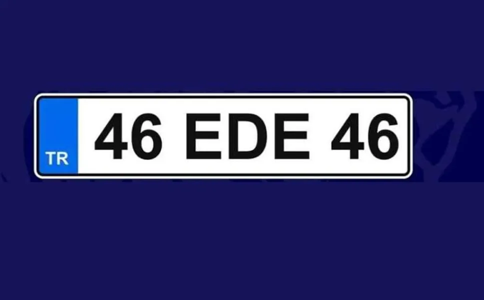 Özel plaka 46 EDE 46 satıştan çekildi