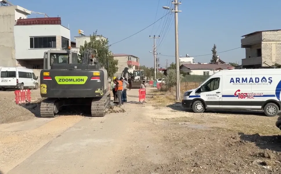 Kahramanmaraş'ta faciadan dönüldü! Doğalgaz borusu delindi