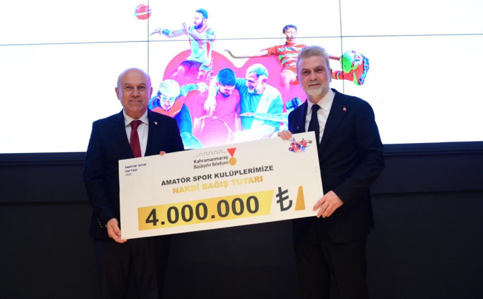 Kahramanmaraş'ta amatör spor kulüplerine 8 milyon TL'lik dev destek!