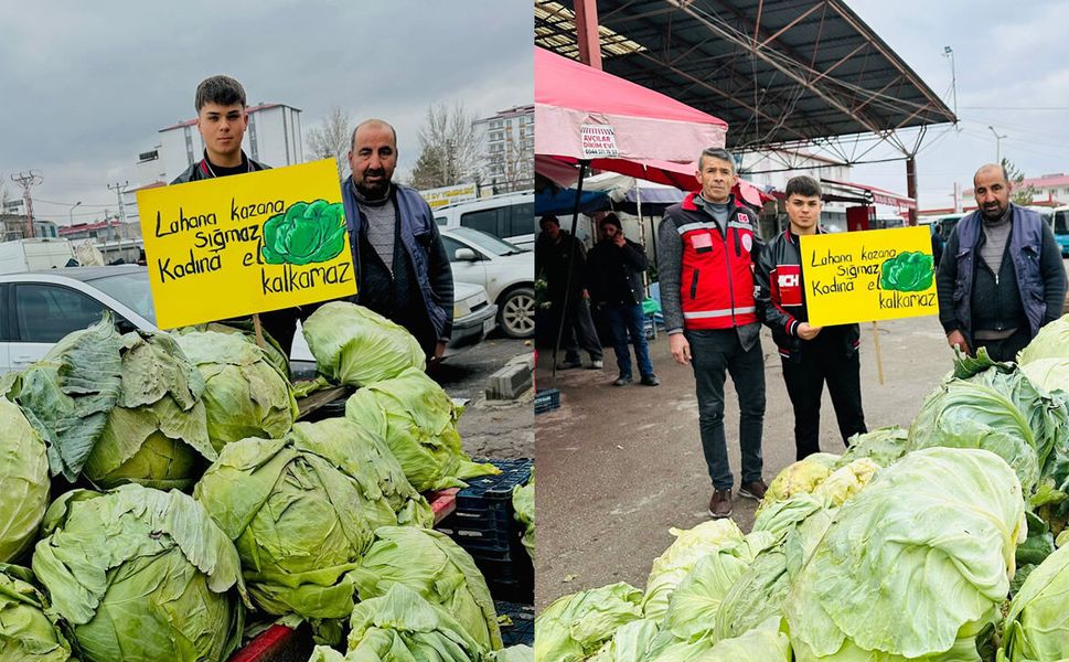Elbistan’da pazar esnafı şiddete karşı tek yürek