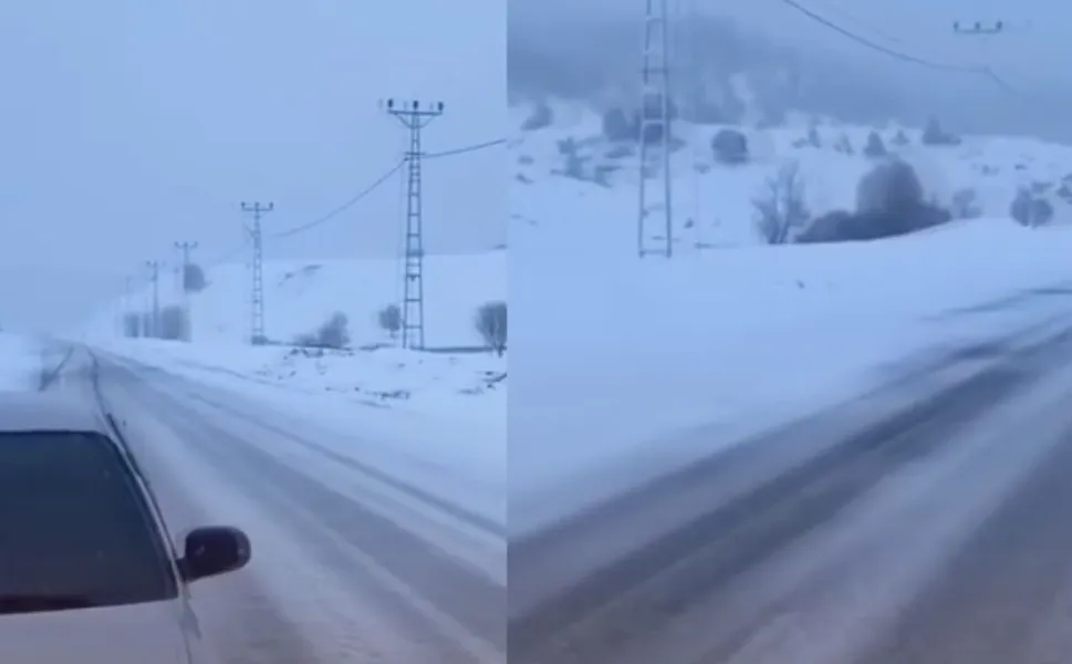 Yazı beklerken kış geldi! Kahramanmaraş'ta kar sürprizi