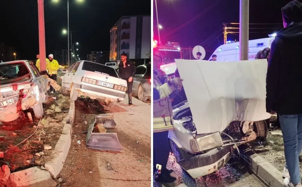 Kahramanmaraş'ta feci kaza: Otomobil Elektrik Direğini Biçti!