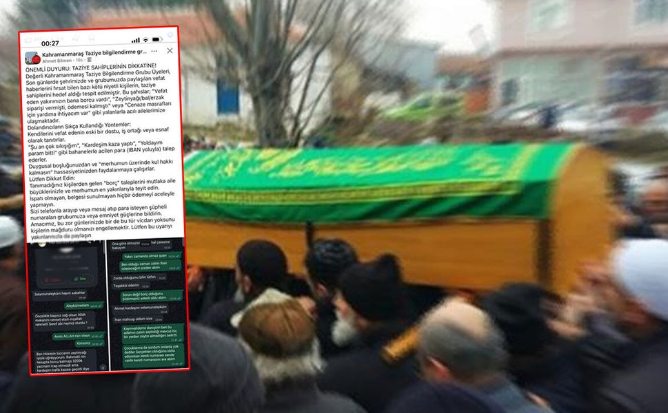 Kahramanmaraş'ta bu kez hedef cenaze yakınları! Dolandırıcıların bu yöntemi 'pes' dedirtti