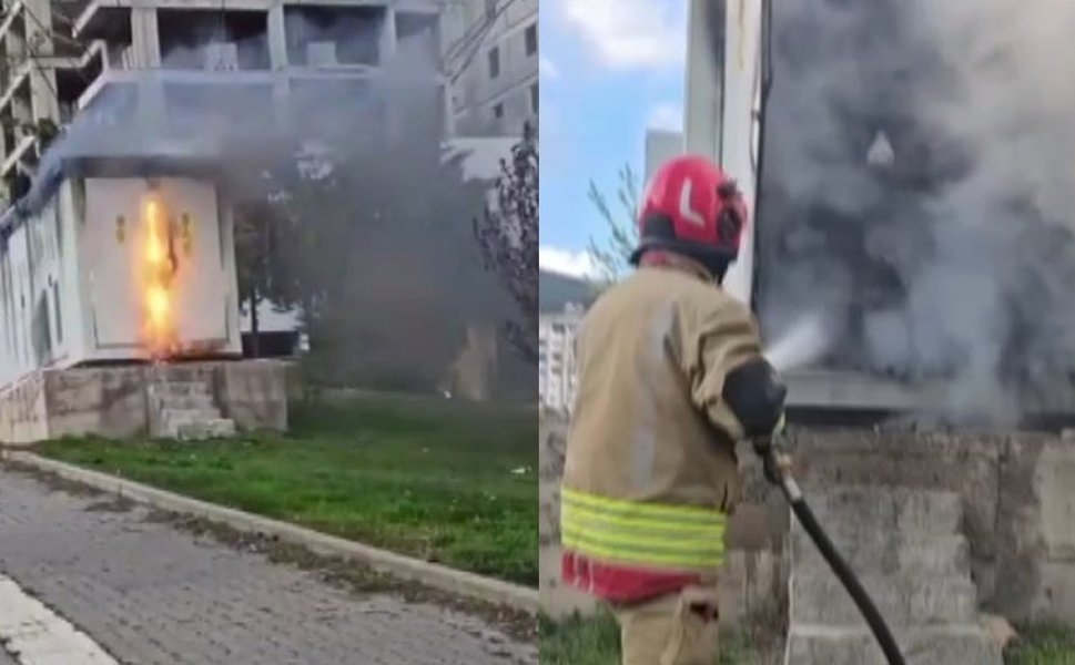 Kahramanmaraş'ta alev alan trafo korkuya neden oldu