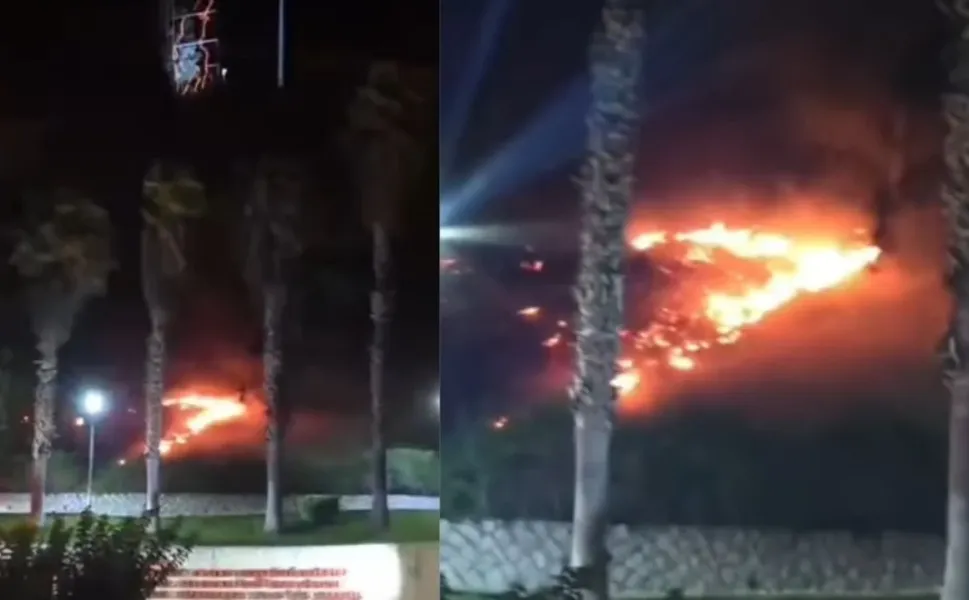 Kahramanmaraş kalesi çevresinde yangın çıktı!