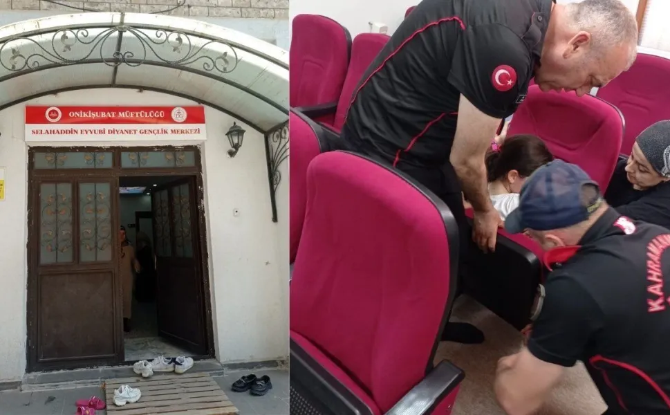 Kahramanmaraş'ta katlanır koltuk arasına sıkışan çocuğu itfaiye kurtardı
