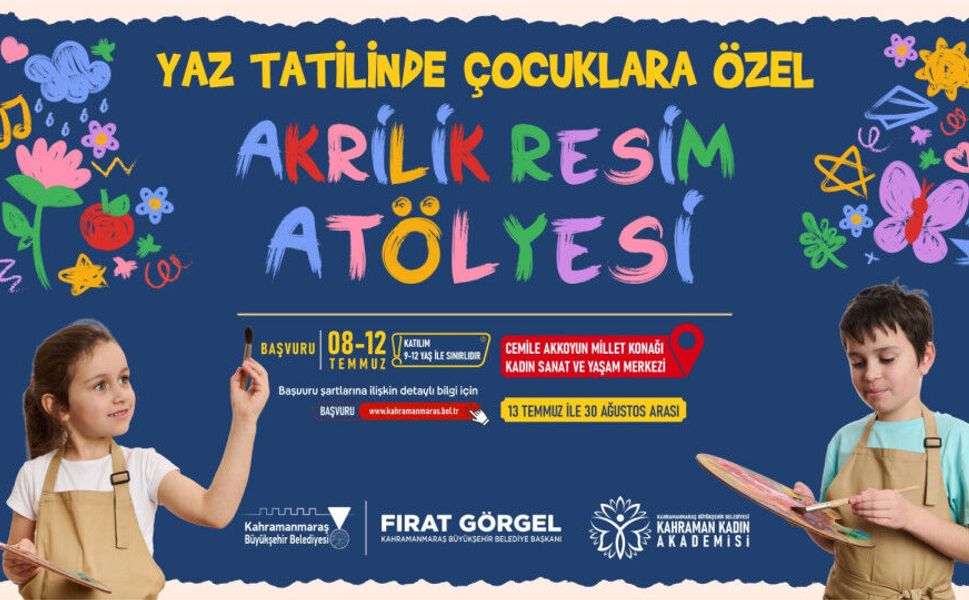 Büyükşehir’den Çocuklara Yaz Hediyesi; Akrilik Resim Atölyesi Başlıyor