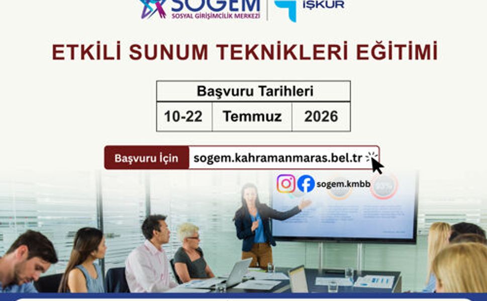 SOGEM’den Ücretsiz Eğitim Fırsatı: Etkili Sunum Teknikleri Başvuruları Başladı!