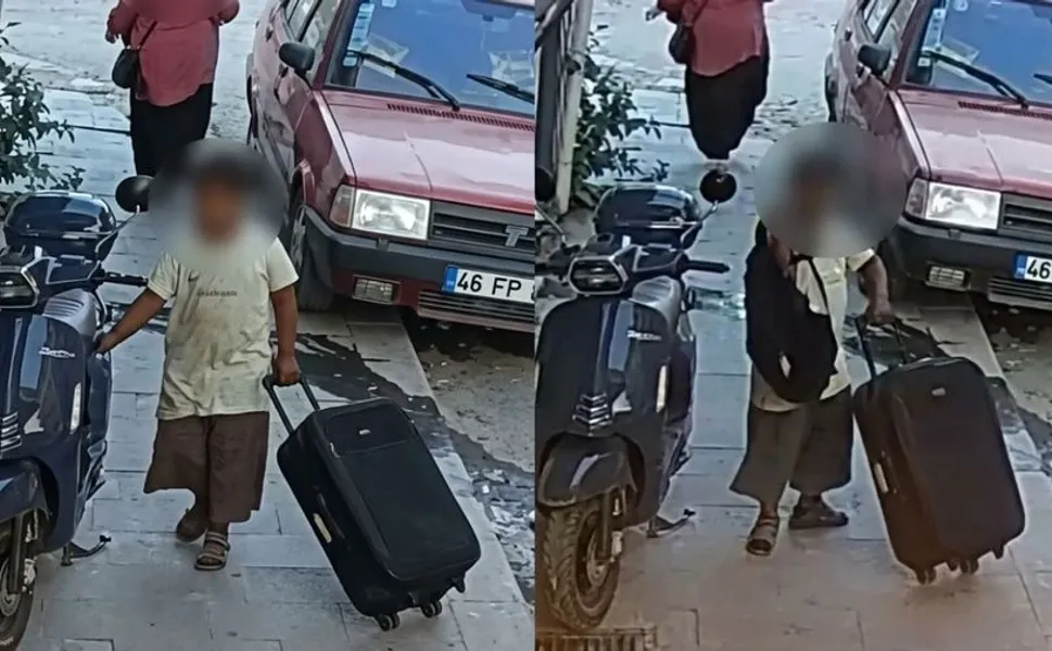 Kahramanmaraş'ta Akılalmaz Hırsızlık: Annesinin Peşinden Giderken Motosikletteki Çantayı Çaldı!