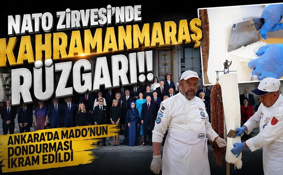 NATO Zirvesi'nde Kahramanmaraş rüzgarı: Ankara'da MADO'nun dondurması ikram edildi