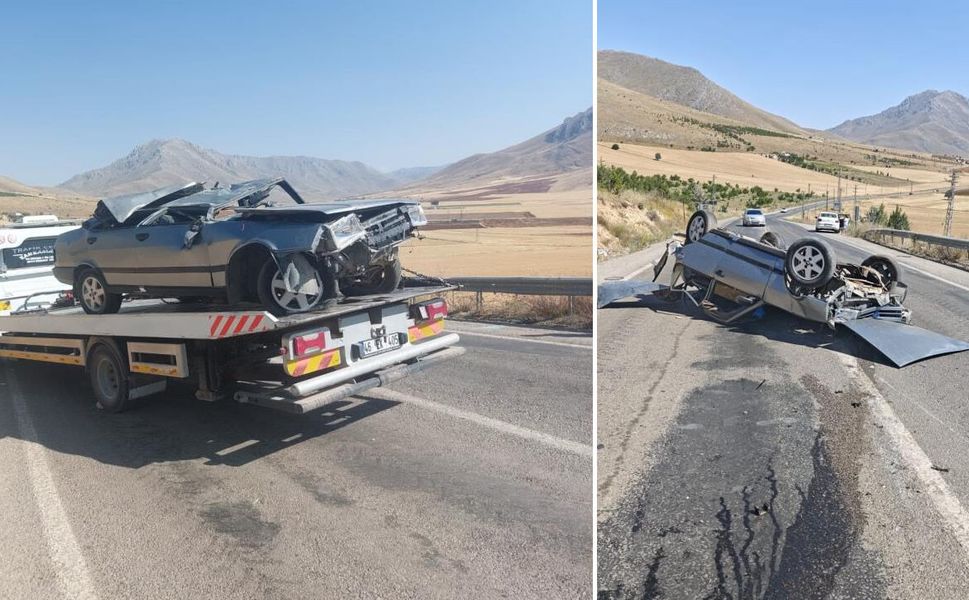Yine kuş serisi! Kahramanmaraş'ta otomobil kaza yaptı