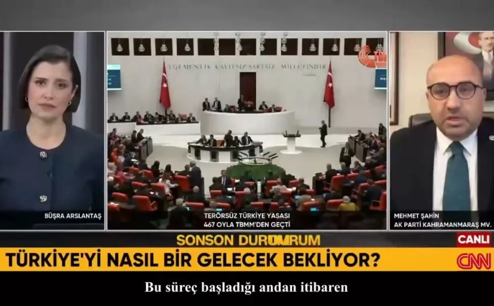 Mehmet Şahin: Terörsüz Türkiye süreci hukuki zemine kavuştu