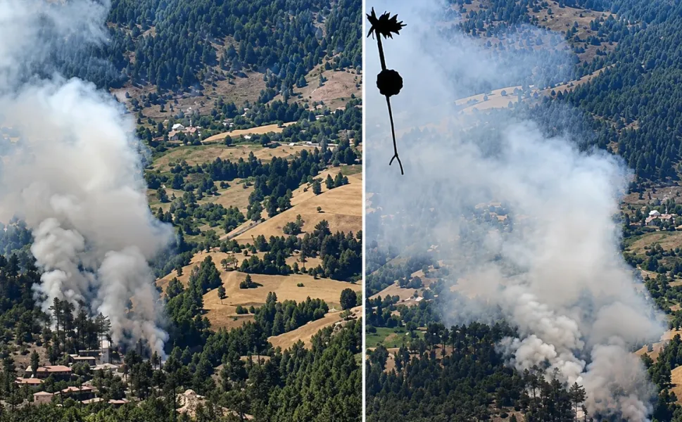 Kahramanmaraş’ta ev yangını! Alevler ormanlık alana sıçrayabilir