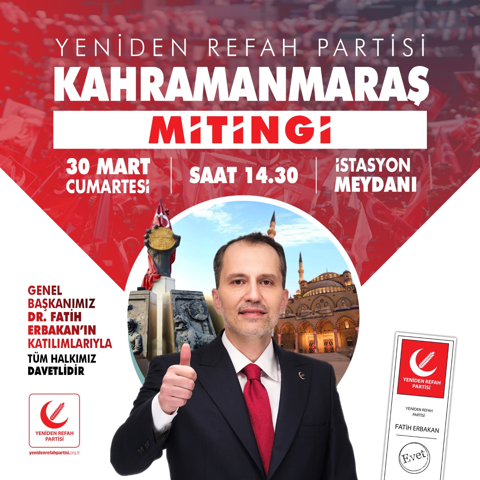 Erbakan Kahramanmaraş'a geliyor (1)