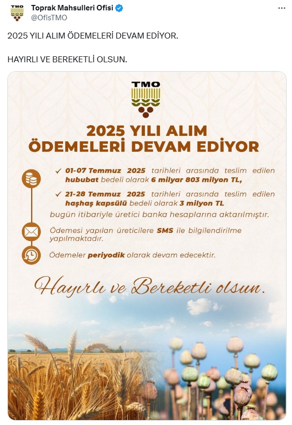 Toprak Mahsulleri Ofisi X Paylasimi