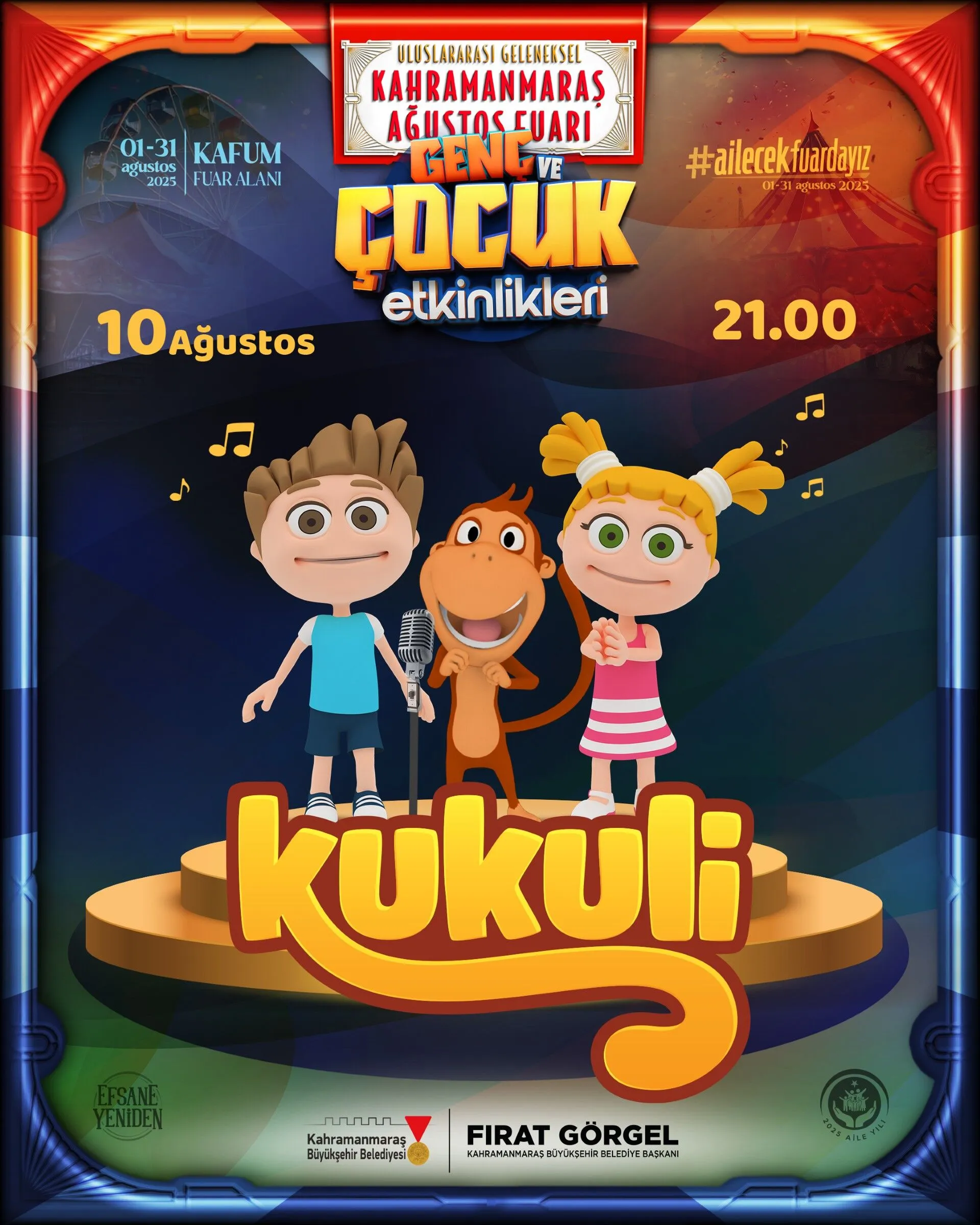 Kukuli Kahramanmarasta Miniklerle Bulusuyor