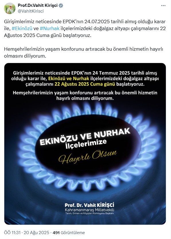 Vahit Kirisci Ekinozu Nurhak Dogalgaz Paylasimi