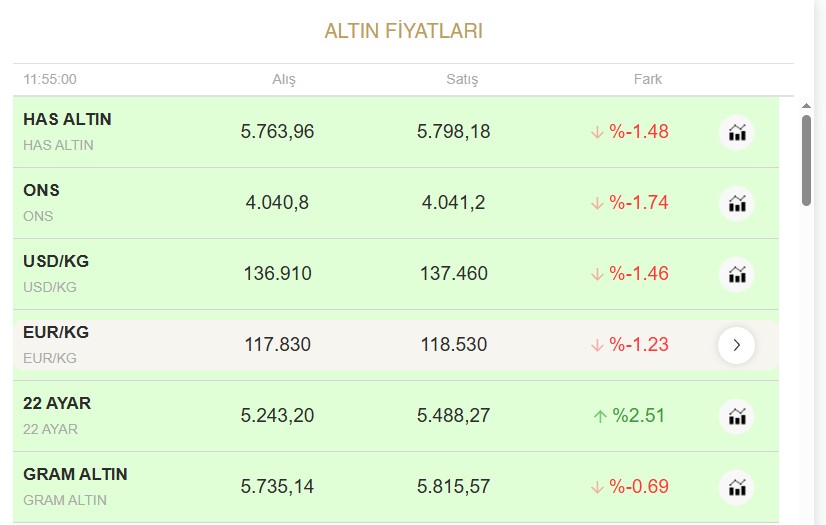 Altin Fiyatlari-2