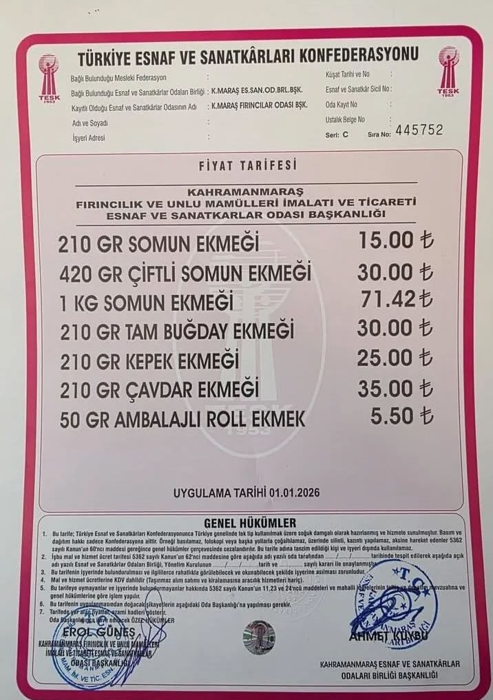 Maras Ekmek Zammi
