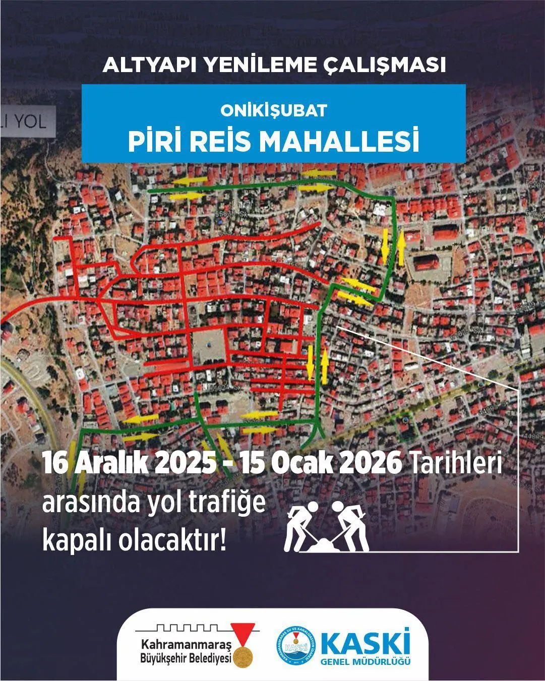 Yol Calismasi Guzergahlar