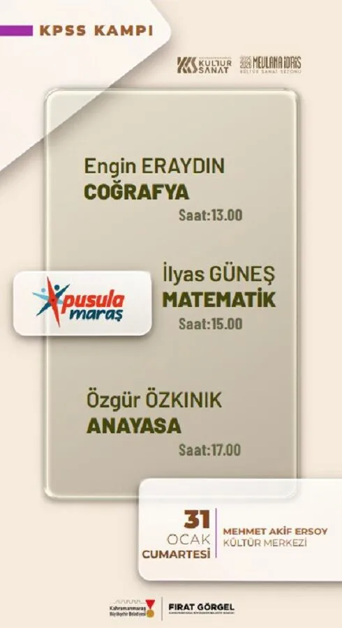 Kahramanmarasta Ucretsiz Kpss Kampi Basliyor