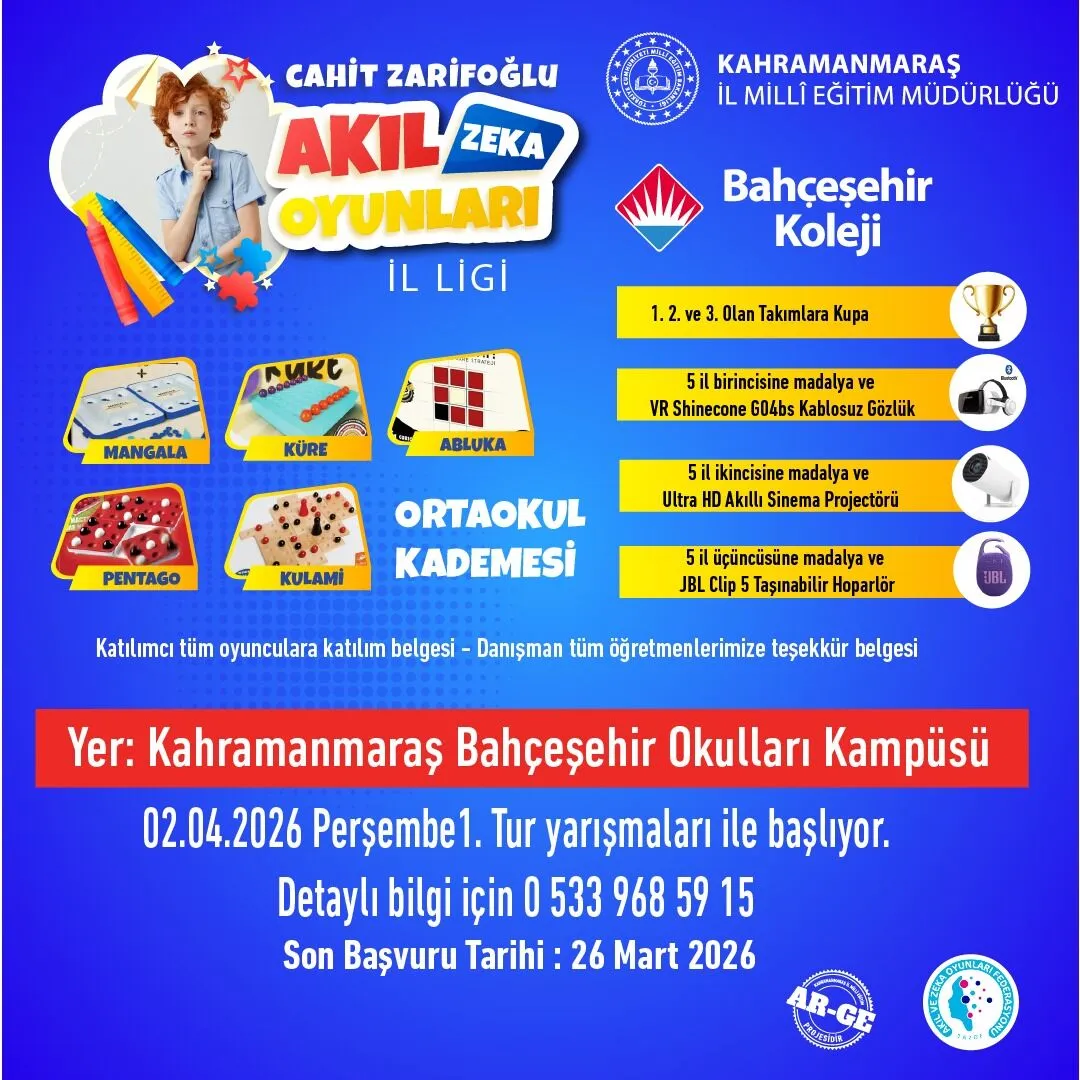 Kahramanmarasta Akil Ve Zeka Oyunlari Heyecani Basliyor 1