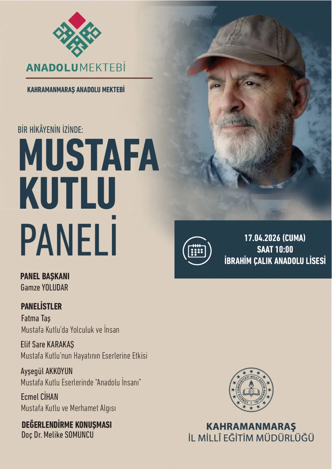 Kahramanmarasta Edebiyat Soleni Mustafa Kutlu Paneli 17 Nisanda Basliyor