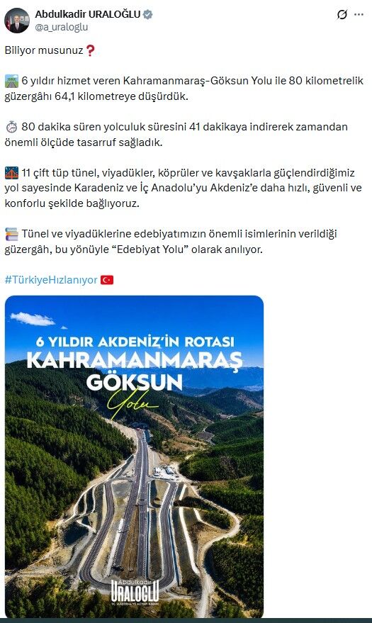 Bakan Uraloglu Paylasimi